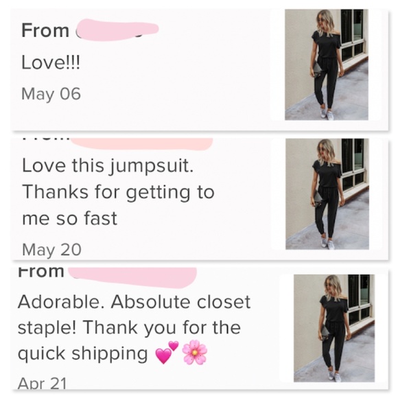 Casual Black Jumpsuit Drawstring Waist - Picture 12 of 17